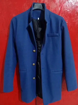 Cappotto blu con fodera interna