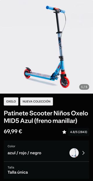 Patinete infantil Oxelo MID 5