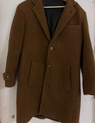 Abrigo marrón de lana . Marca italiana