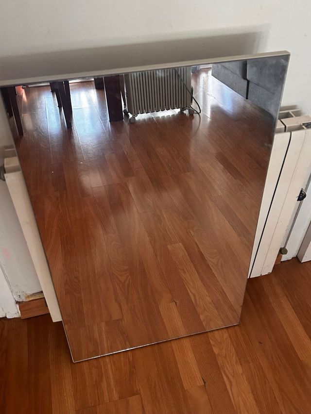 Espejo de pared madera y cristal