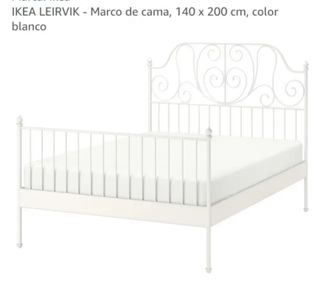 Cama IKEA LEIRVIK Blanca 140x200