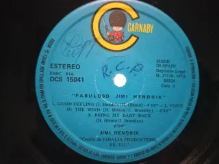 Vinilo Fabuloso Jimi Hendrix
