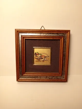 Quadro litografia su foglia oro 23k