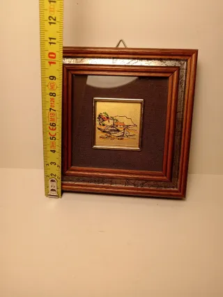 Quadro litografia su foglia oro 23k
