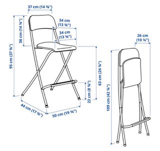 2 Taburetes altos plegables negro 50€