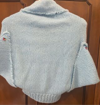 Mañanita artesanal vintage azul