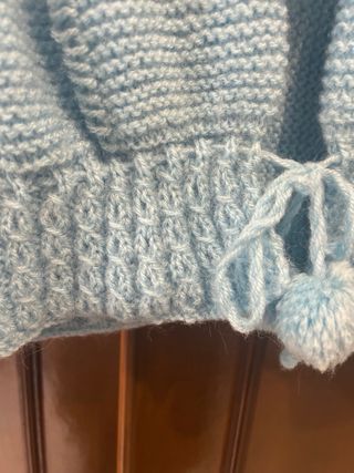 Mañanita artesanal vintage azul