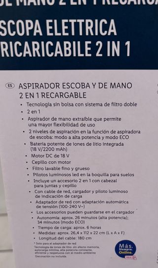 Aspirador escoba Silver Crest