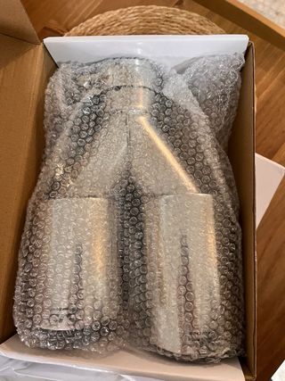 Colas de escape plateadas