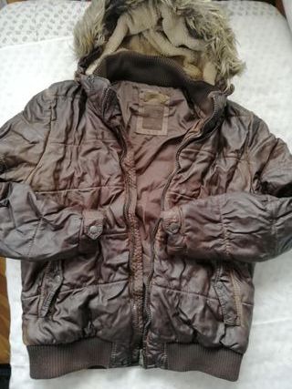 Cazadora POLIPIEL Bershka CAPUCHA borreguito L.
