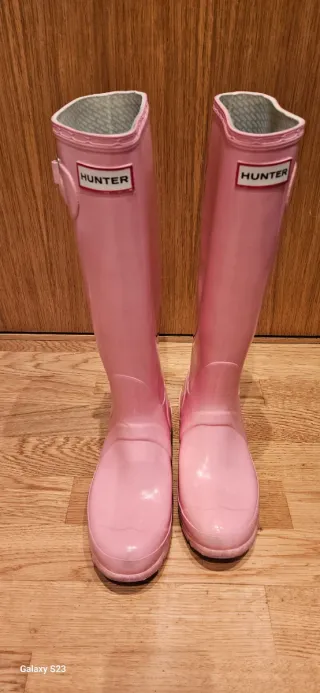 Botas de agua Hunter rosas