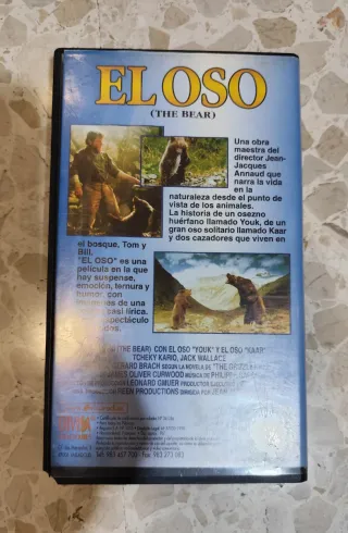 Película VHS El Oso (The Bear)