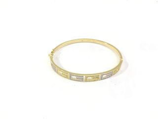 PULSERA MEDIA CAÑA ORO CIRCONITA 18K 8,86GR E41416