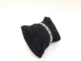 PULSERA MEDIA CAÑA ORO CIRCONITA 18K 8,86GR E41416