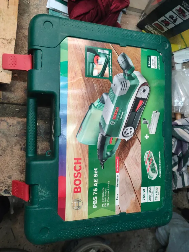 Lijadora de banda Bosch PBS 75 AE Set