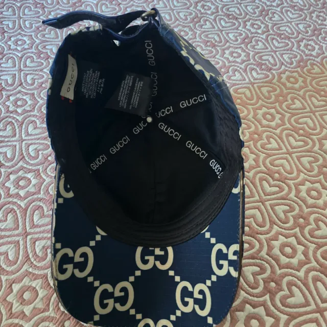 Gorra Gucci GG Azul y Beige