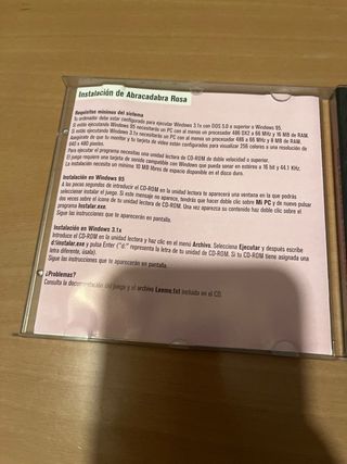 Juego PC Abracadabra Rosa La Pantera Rosa