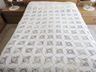 Colcha artesanal grande de hilo 100% algodón NUEVA