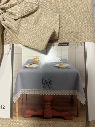 Tovaglia Shabby Chic Beige con Fiocco