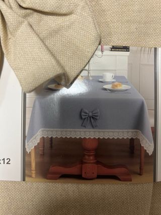 Tovaglia Shabby Chic Beige con Fiocco