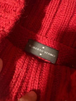 Jersey Roberto Verino Rojo y Blanco Lana y Alpaca