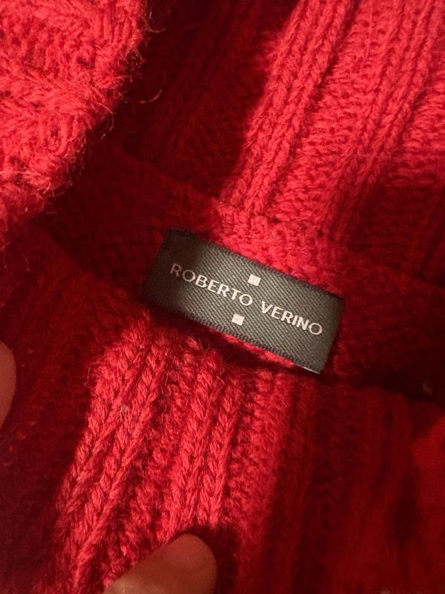 Jersey Roberto Verino Rojo y Blanco Lana y Alpaca