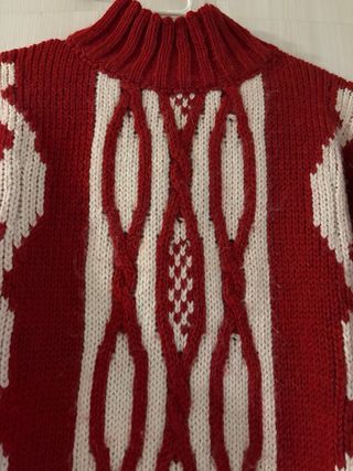 Jersey Roberto Verino Rojo y Blanco Lana y Alpaca