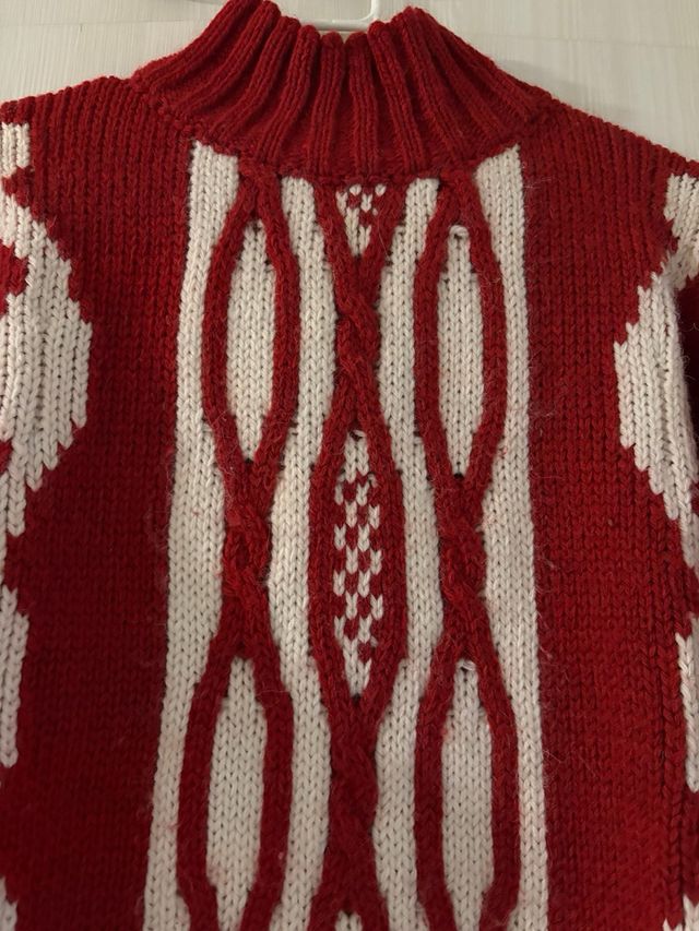 Jersey Roberto Verino Rojo y Blanco Lana y Alpaca