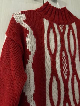 Jersey Roberto Verino Rojo y Blanco Lana y Alpaca