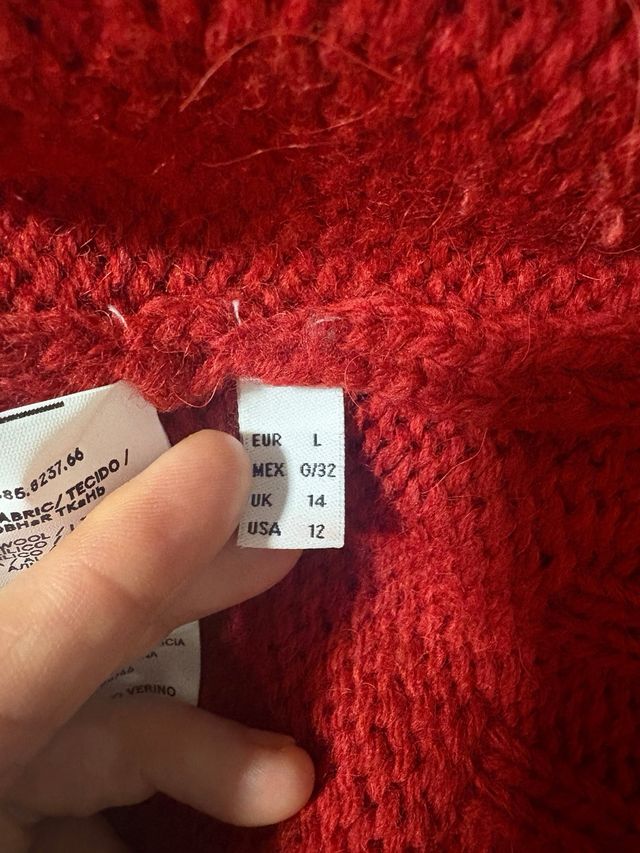 Jersey Roberto Verino Rojo y Blanco Lana y Alpaca