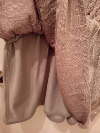 Vestido fiesta plateado BLANCO Talla M sin estrena