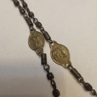 Rosario antiguo Servita 1900 madera coco