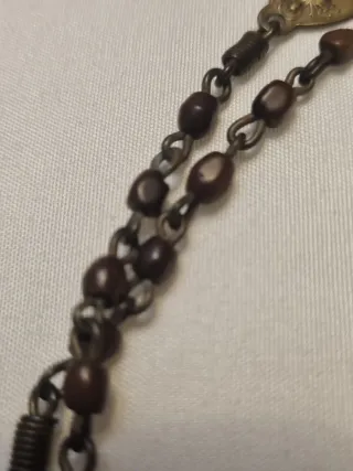 Rosario antiguo Servita 1900 madera coco