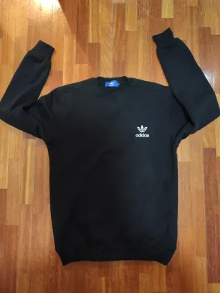 Sudadera Adidas Negra sin Capucha Talla M