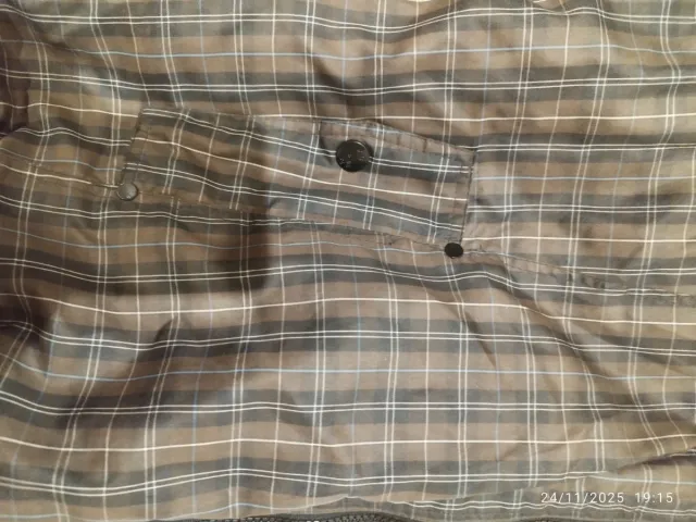 Anorak a cuadros marrón y multicolor