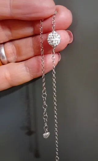 Bracciale donna  argento con sfere luminose