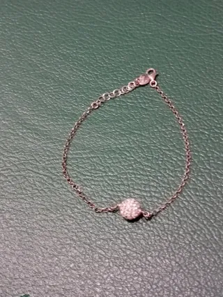 Bracciale donna  argento con sfere luminose