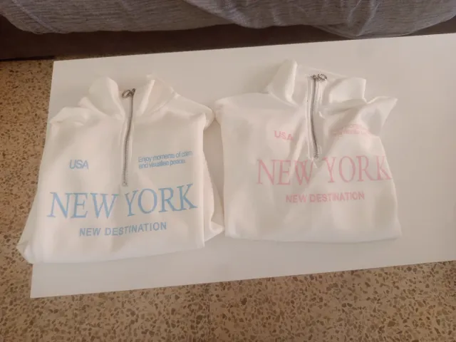 Sudadera New York Mujer Blanca