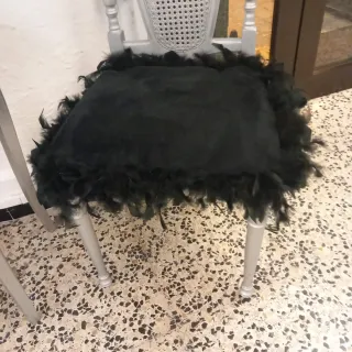 Juego de 2 sillas y mesa plateadas