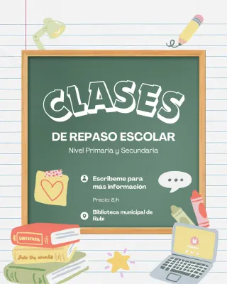 Clases de repaso escolar en Rubí