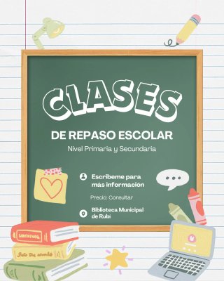 Clases de repaso escolar en Rubí (leer abajo)
