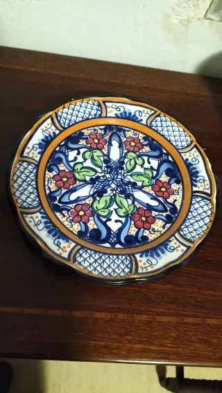 Plato Cerámica Talavera Vintage Flores