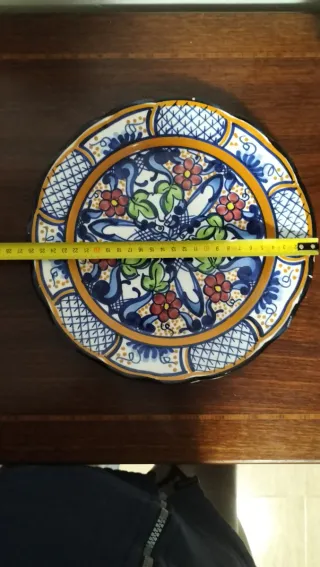 Plato Cerámica Talavera Vintage Flores