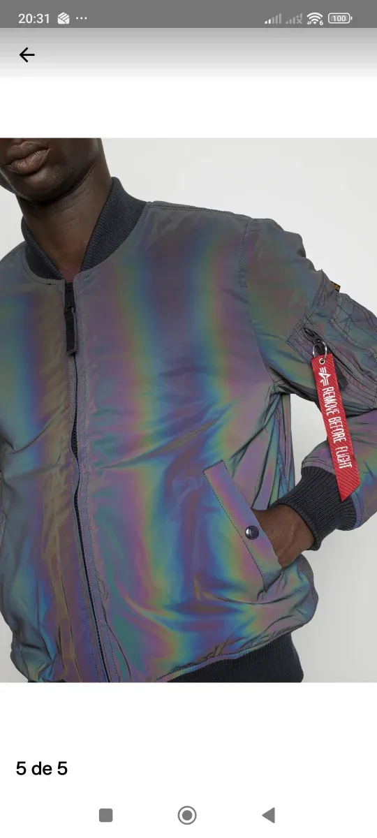 Cazadora Alpha Industries Reflective.