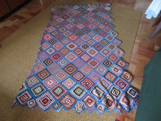 Manta patchwork de lana grande ¡NUEVA!