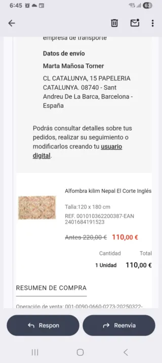 Tappeto kilim Nepal per interni 120x180