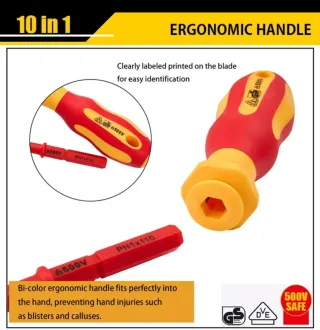 Juego Destornilladores Electricista 500V