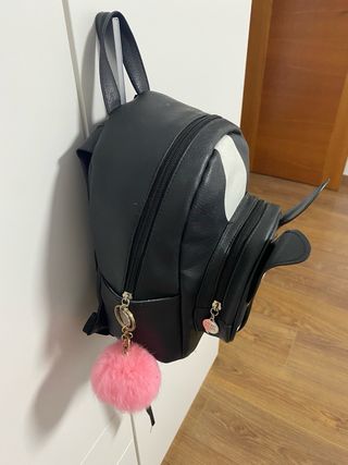 Mochila Perro Negro y Rosa