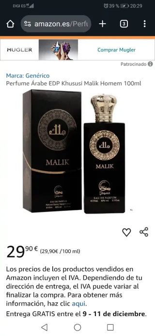 Perfume Malik Eau de Parfum