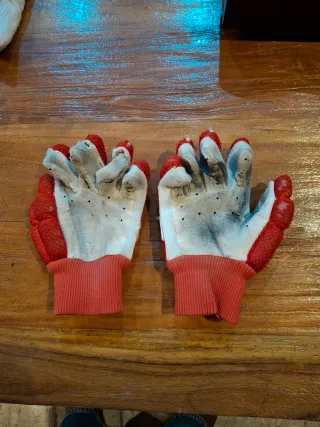 Guantes hockey Wolkam Rojos Talla Alevín